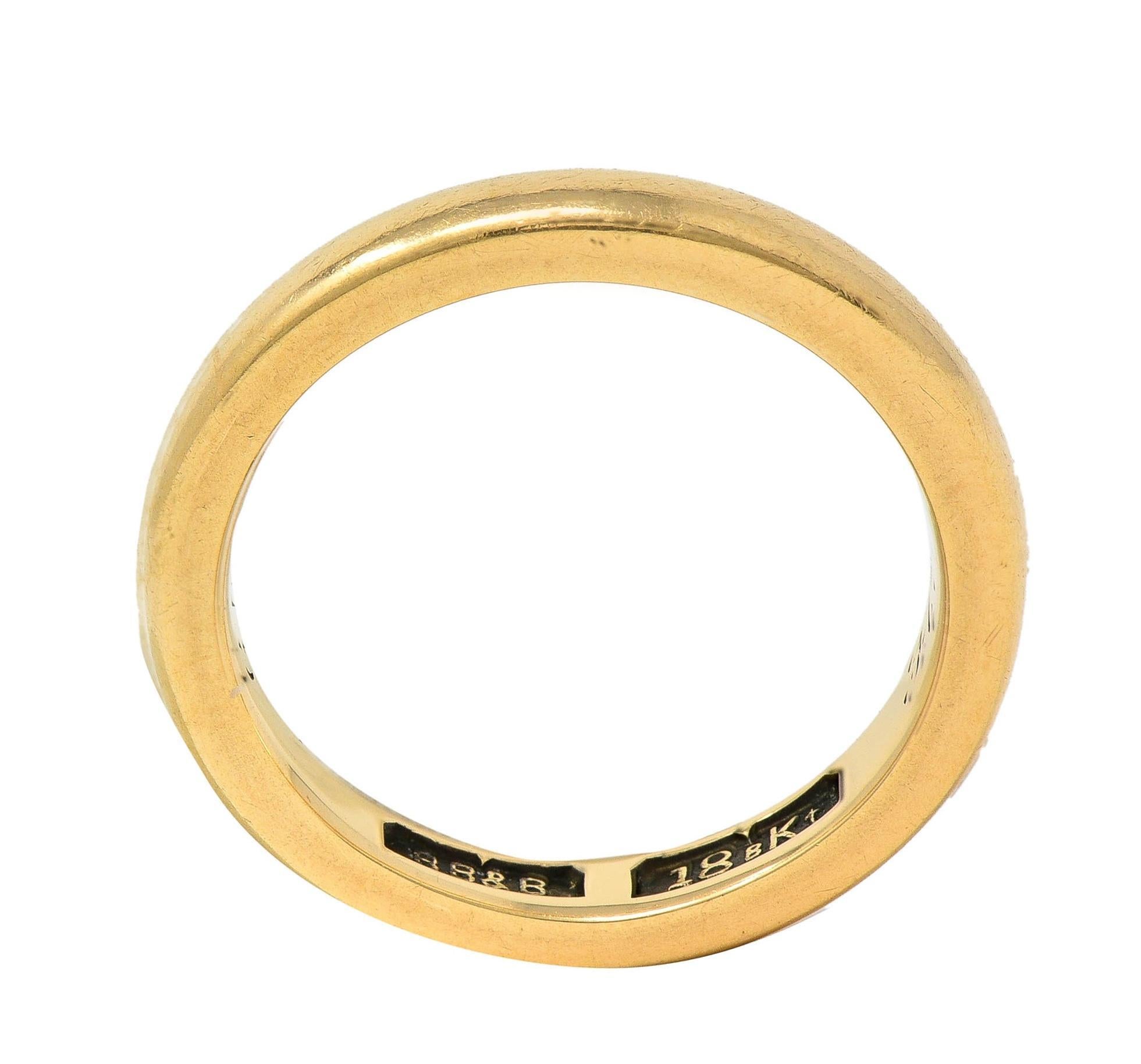 Bailey Banks & Biddle 1915 18 Karat Yellow Gold Antique Wedding Band Ring 1