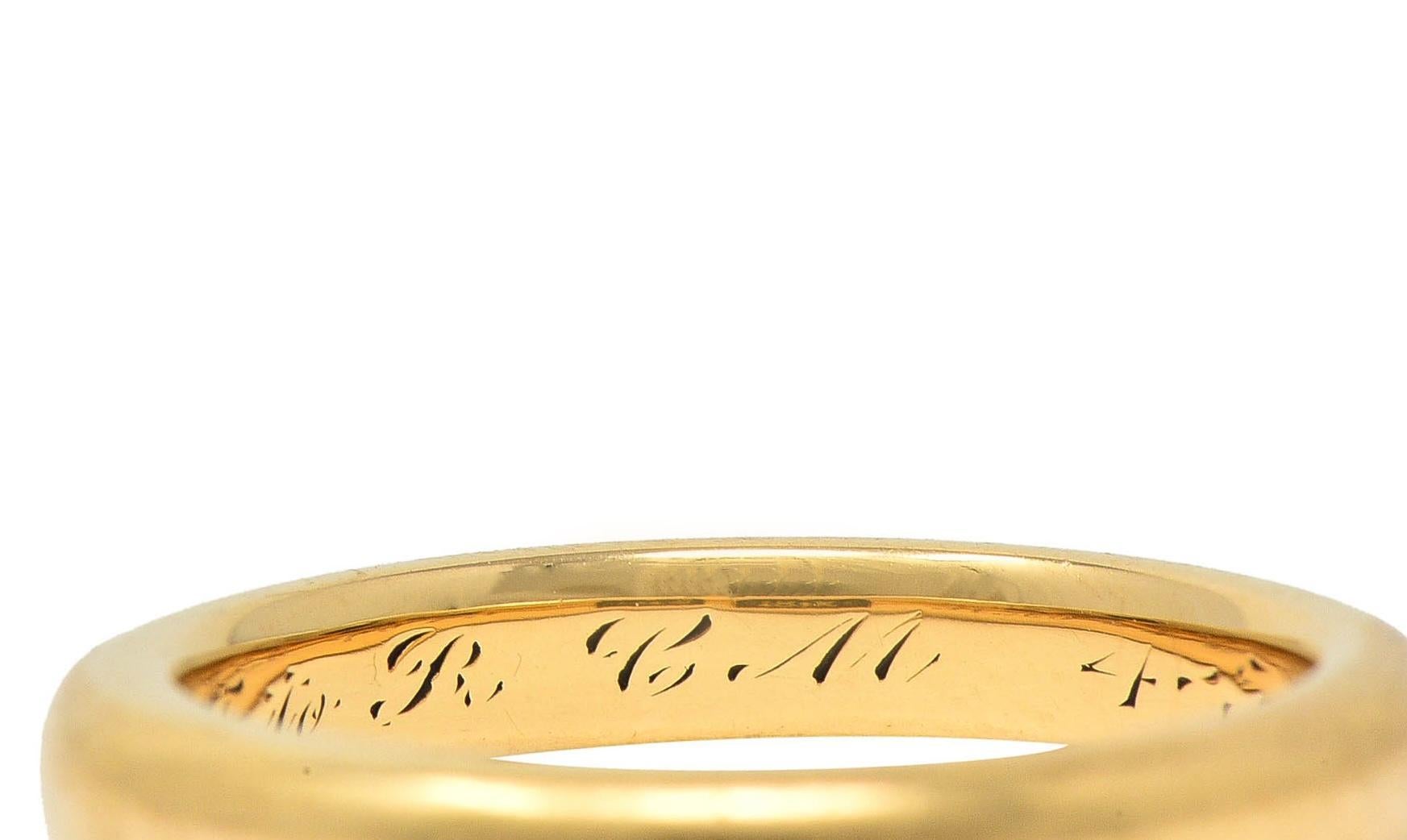 Bailey Banks & Biddle 1915 18 Karat Yellow Gold Antique Wedding Band Ring 4