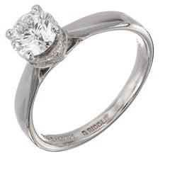 Bailey Banks Biddle .74 Carat Diamond Solitaire Platinum Engagement Ring