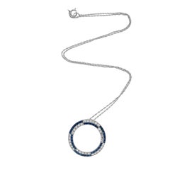 Bailey Banks and Biddle Art Deco Sapphire and Diamond Circle Pen