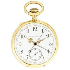 Bailey Banks & Biddle Co. A Gold Split Second Pocket Watch C1910