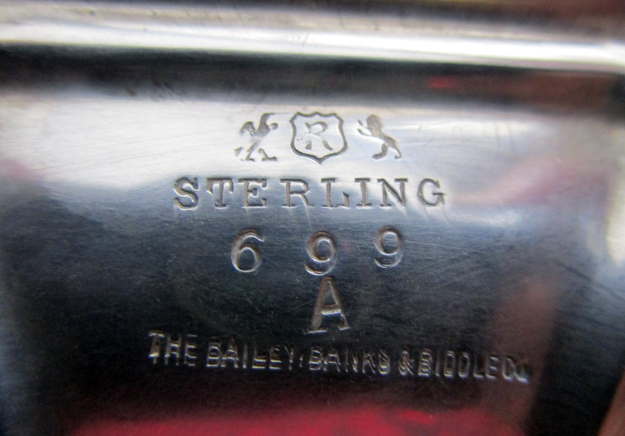 Argento 925 Bailey, Banks & Biddle Co. Tazza in argento sterling, coppia in vendita