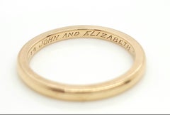 Bailey Banks & Biddle Dated 1924 Art Deco 18 Karat Yellow Gold Wedding Band