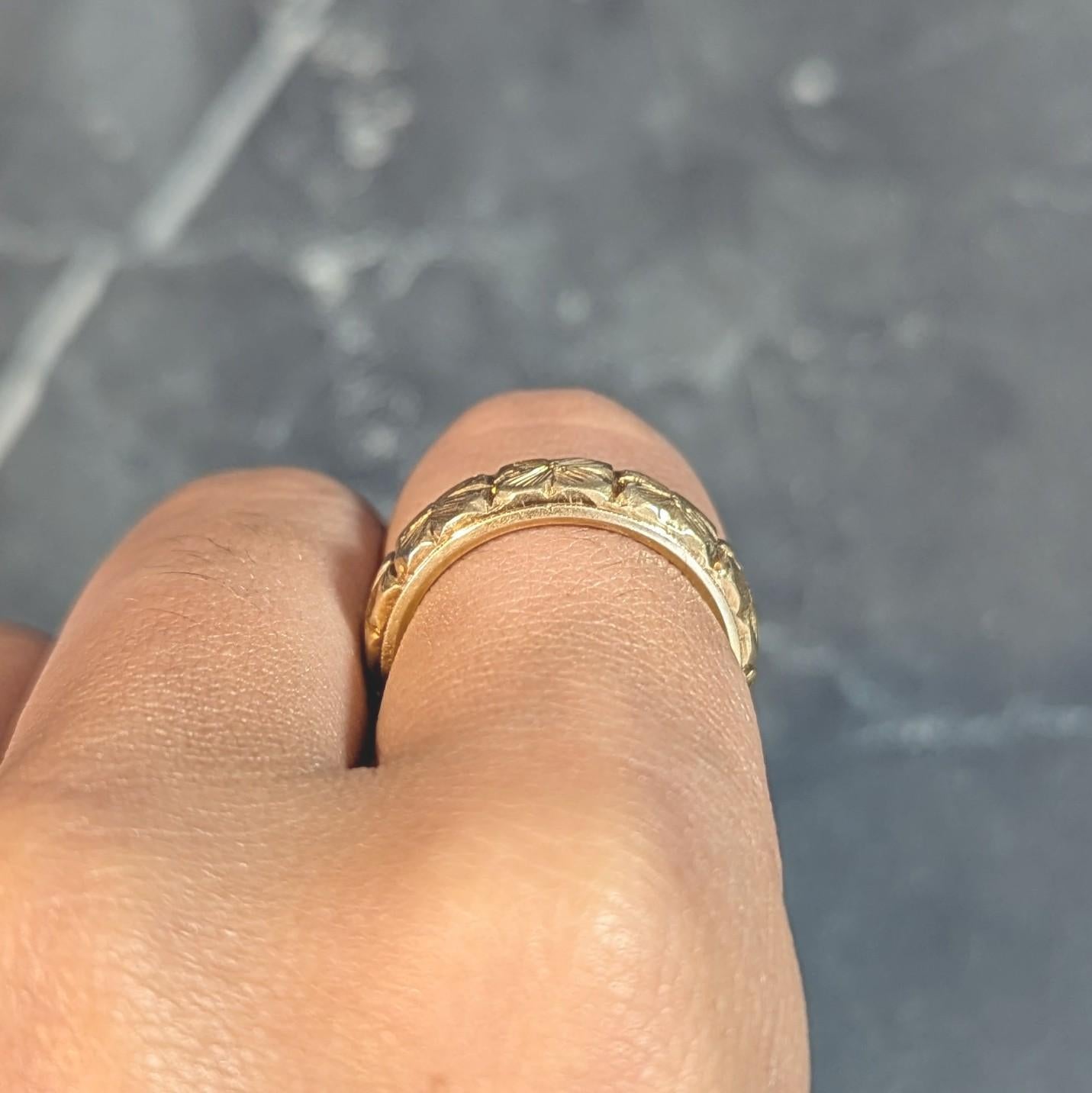 Bailey Banks & Biddle Edwardian 1908 18K Yellow Gold Antique Orange Blossom Ring 9