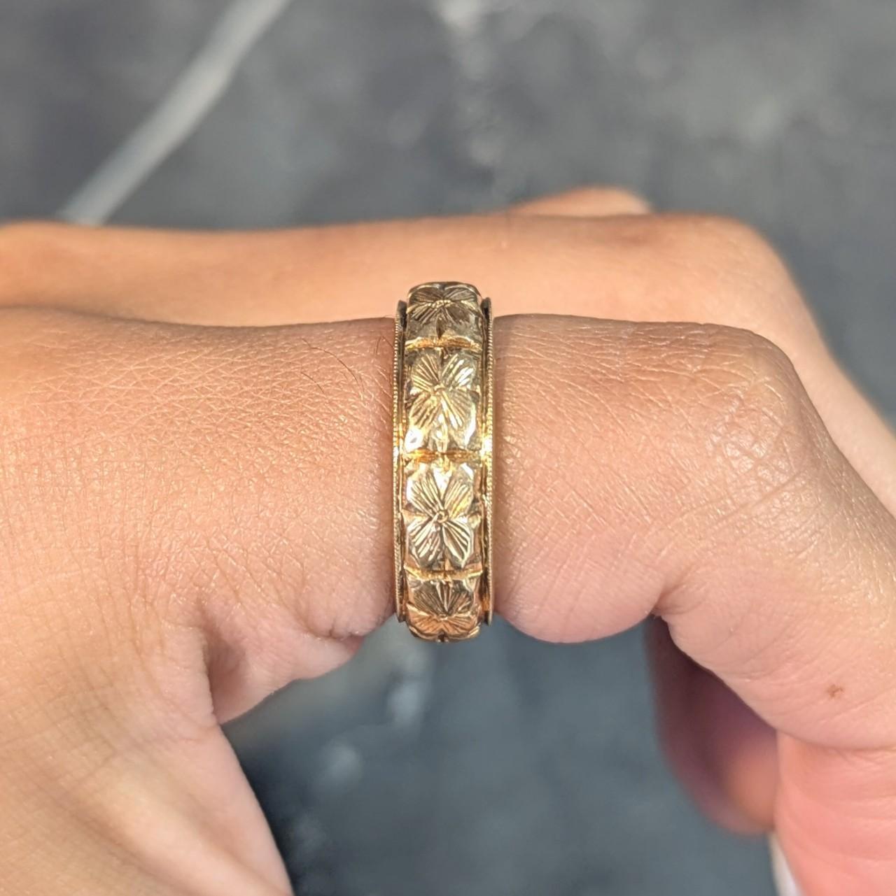 Bailey Banks & Biddle Edwardian 1908 18K Yellow Gold Antique Orange Blossom Ring 10