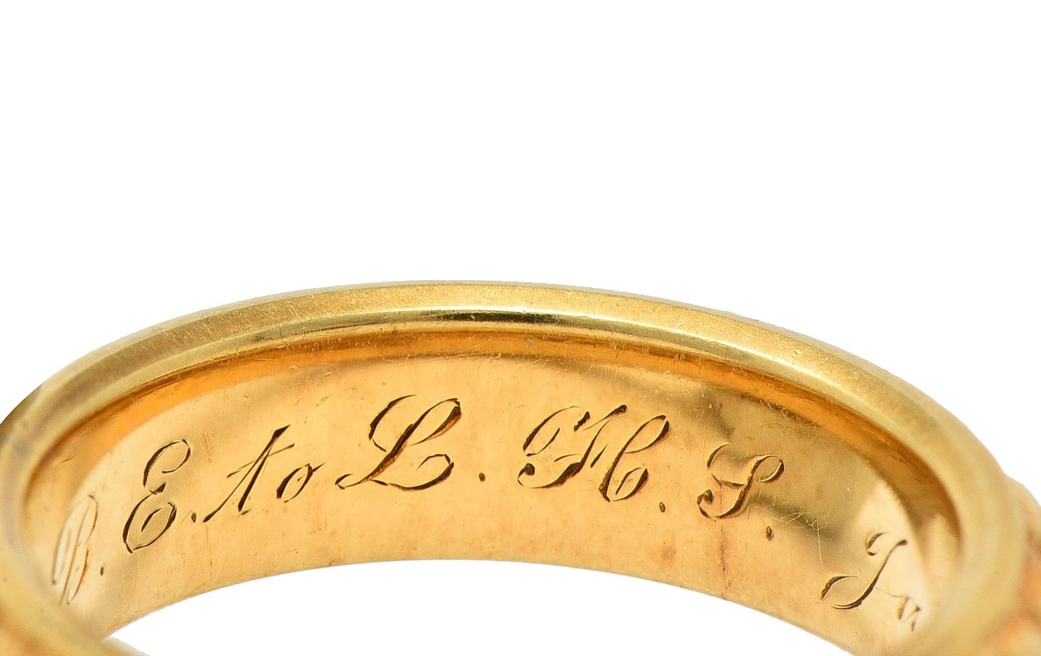 Bailey Banks & Biddle Edwardian 1908 18K Yellow Gold Antique Orange Blossom Ring 4