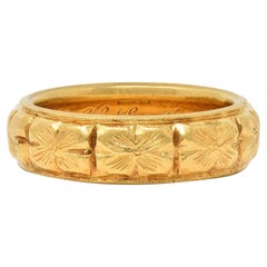 Bailey Banks & Biddle Edwardian 1908 Anillo de oro amarillo de 18 quilates antiguo Orange Blossom