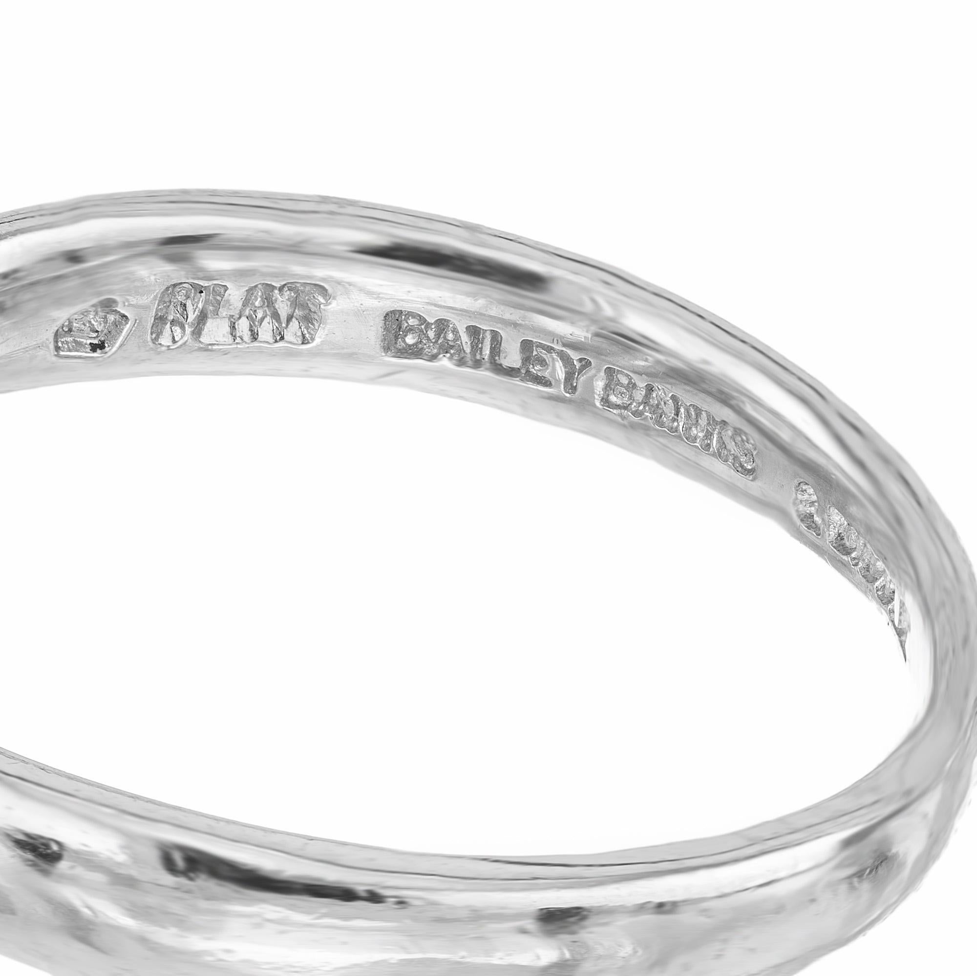 Women's Bailey Banks Biddle GIA .74 Carat Diamond Solitaire Platinum Engagement Ring For Sale