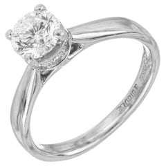Bailey Banks Biddle GIA .74 Carat Diamond Solitaire Platinum Engagement Ring