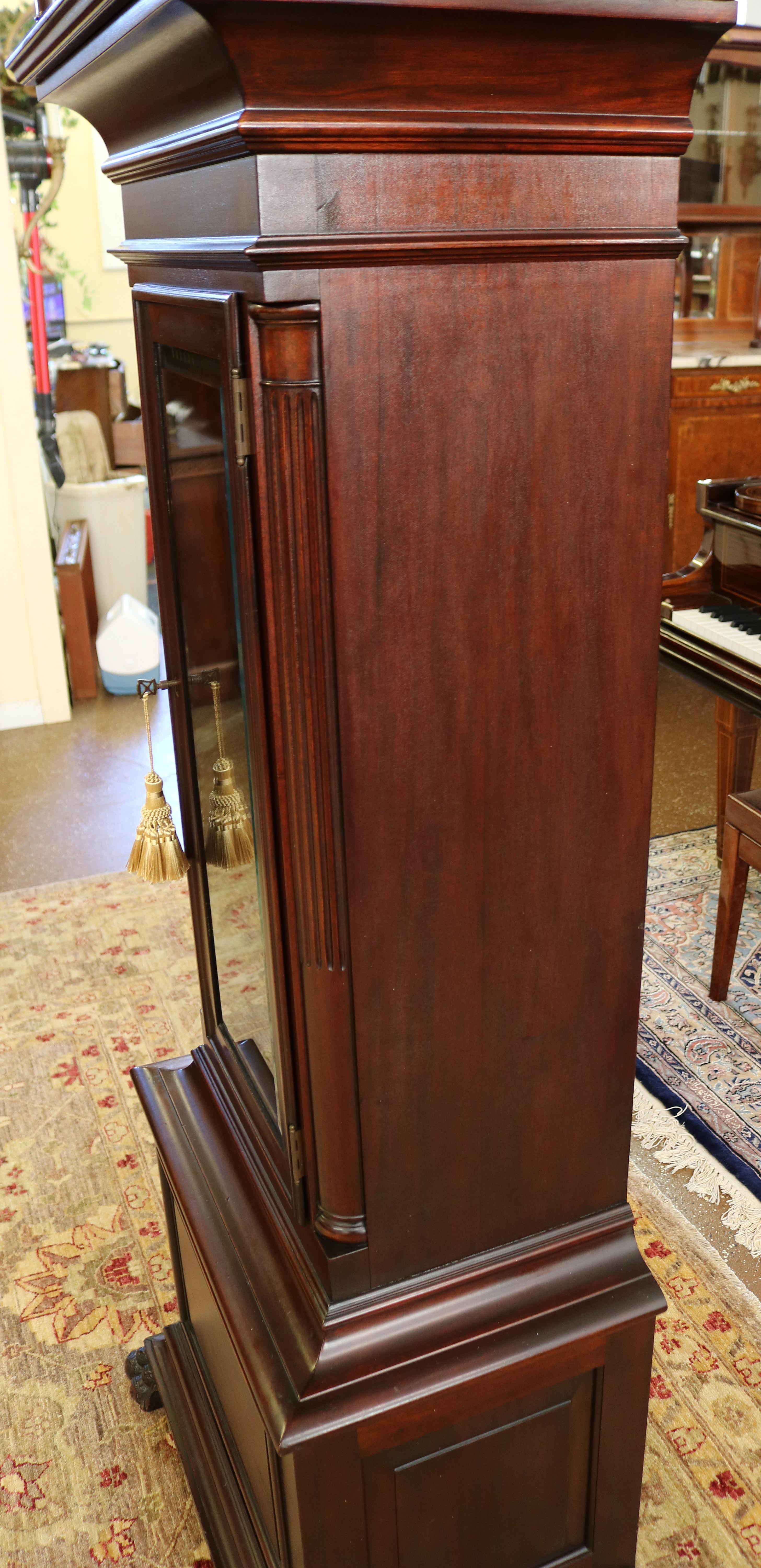 Bailey Banks & Biddle Mahogany Federal Style Case Tall Case Grandfather Clock 5