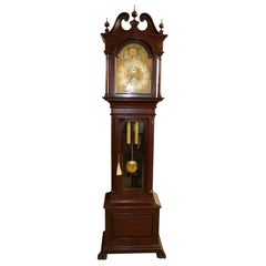 Horloge grand-père de style fédéral Bailey Banks & Biddle en acajou