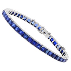 Bailey Banks & Biddle Non Heated  A.G.L Certified Sapphire Art Deco Bracelet