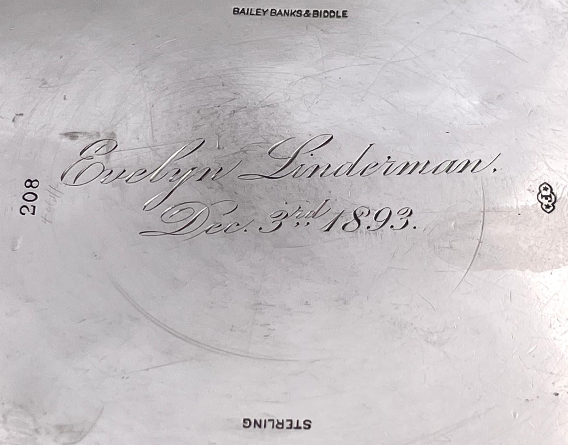 Porrón de plata de ley de Bailey, Banks & Biddle de 1893 Fines del siglo XIX en venta