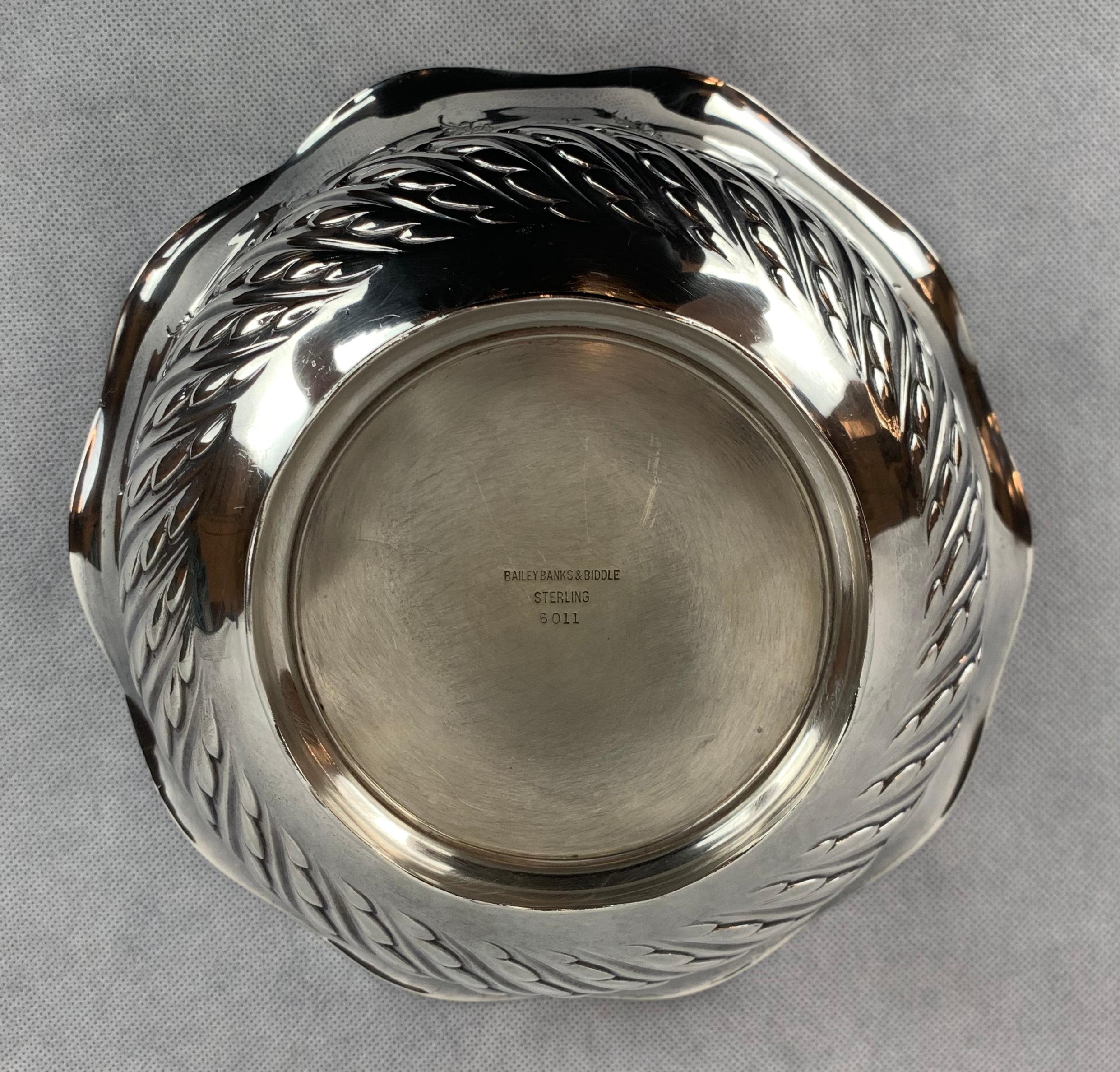 Sterling Silver Repoussé Bowl by Bailey, Banks and Biddle-9.5