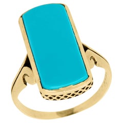 Antique BAILEY BANKS & BIDDLE Victorian 14k Turquoise Ring