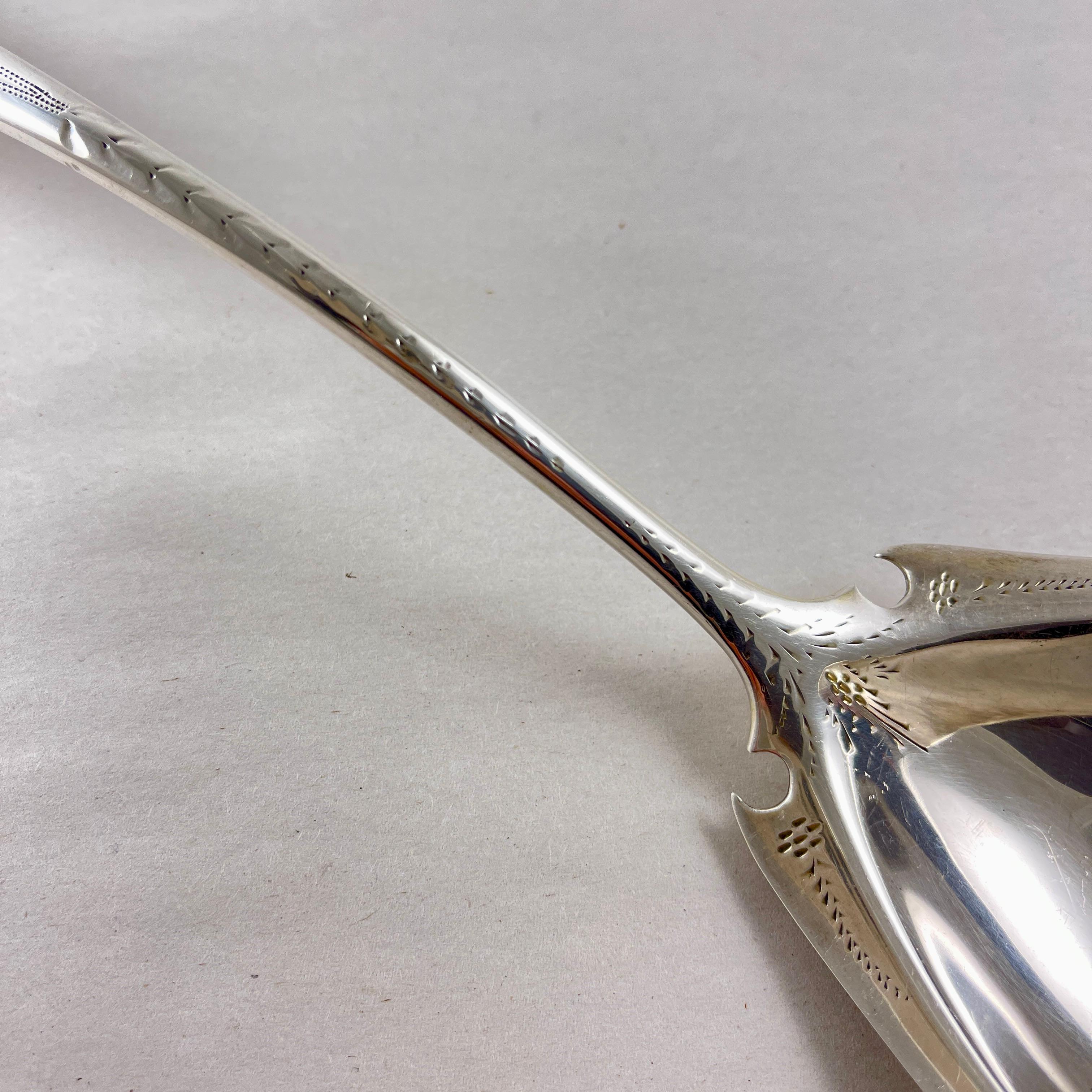 American Bailey & Co. Estate Sterling Silver Hand Made Ladle, circa 1850 For Sale