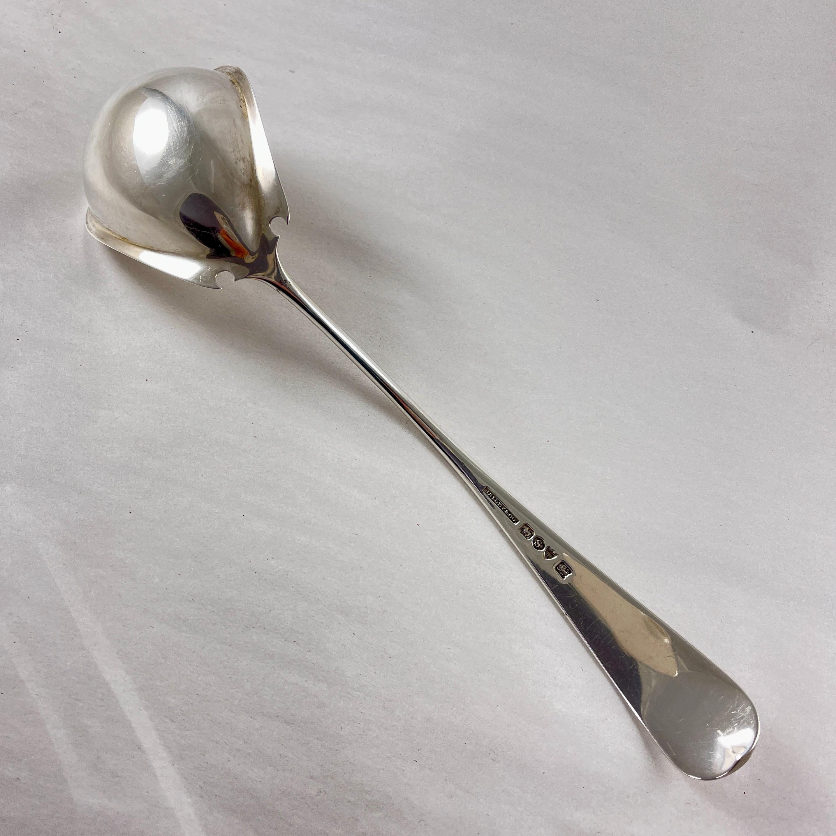 Metalwork Bailey & Co. Estate Sterling Silver Hand Made Ladle, circa 1850 For Sale