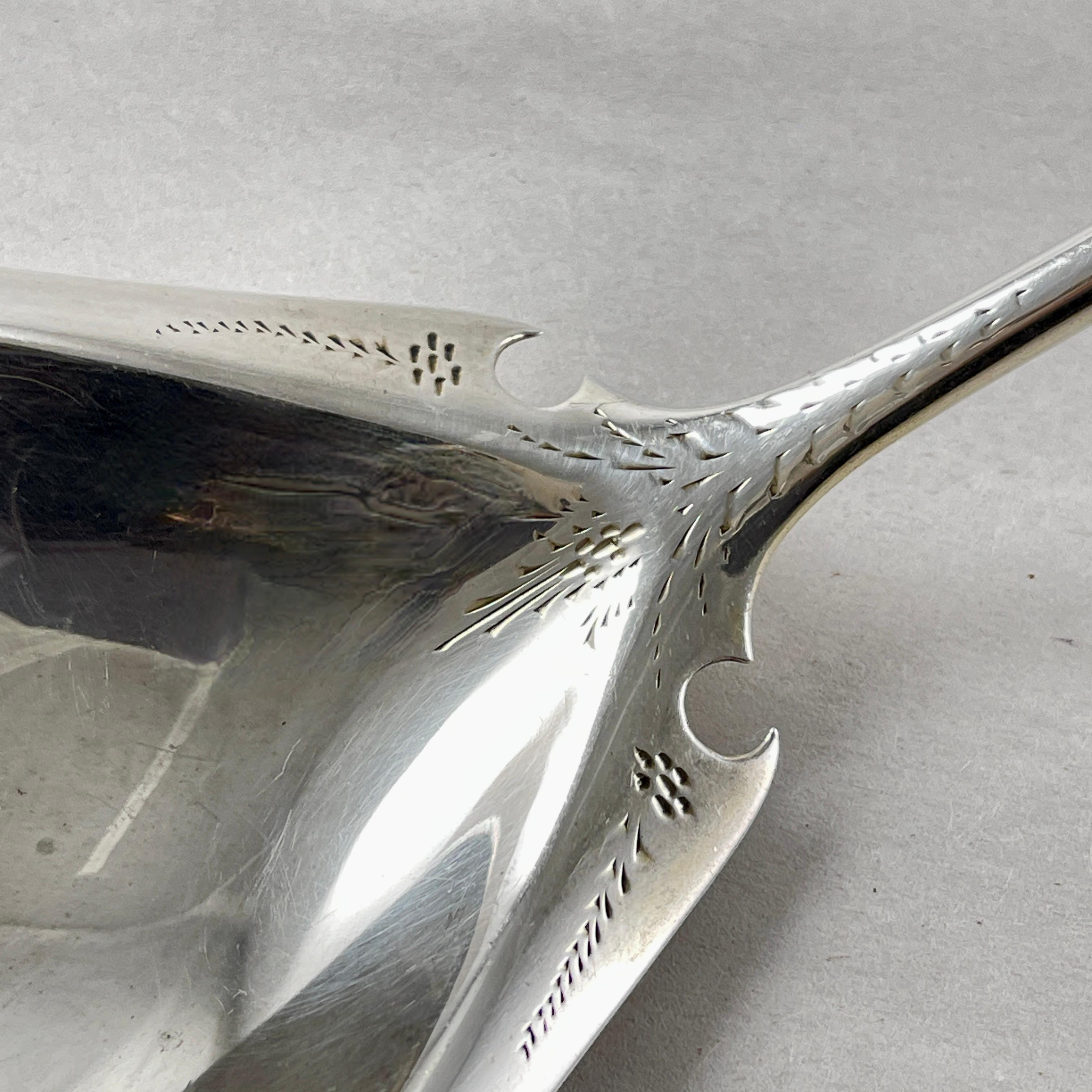 19th Century Bailey & Co. Estate Sterling Silver Hand Made Ladle, circa 1850 For Sale