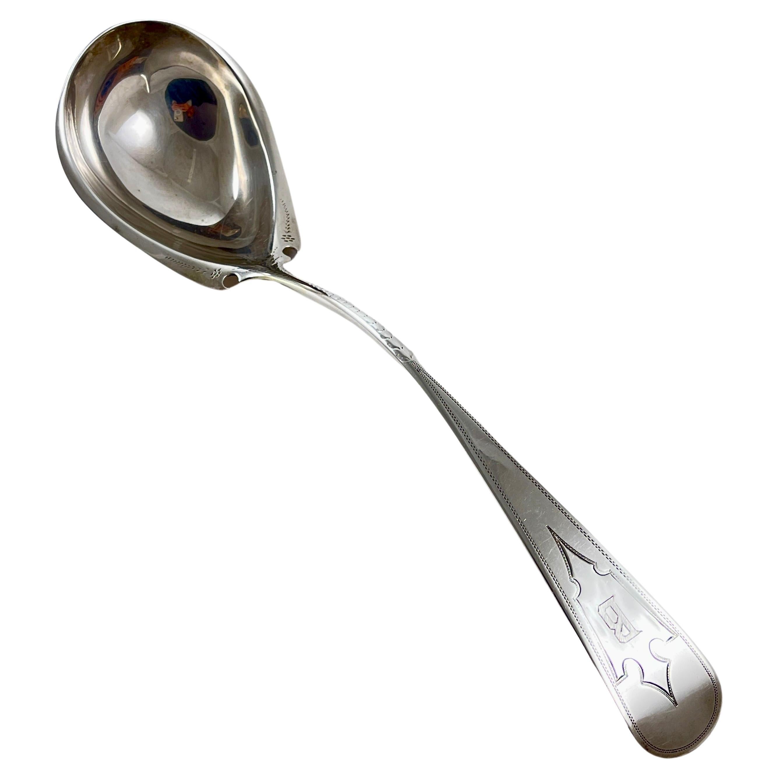 Bailey & Co. Estate Sterling Silver Hand Made Ladle, circa 1850 For Sale