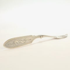 Bailey & Co. oder George Sharp Sterling Silber graviert Master Buttermesser