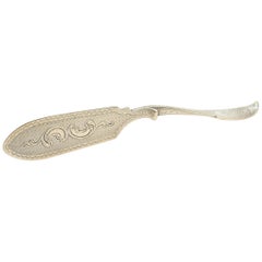 Bailey & Co. oder George Sharp Sterling Silber graviert Master Buttermesser