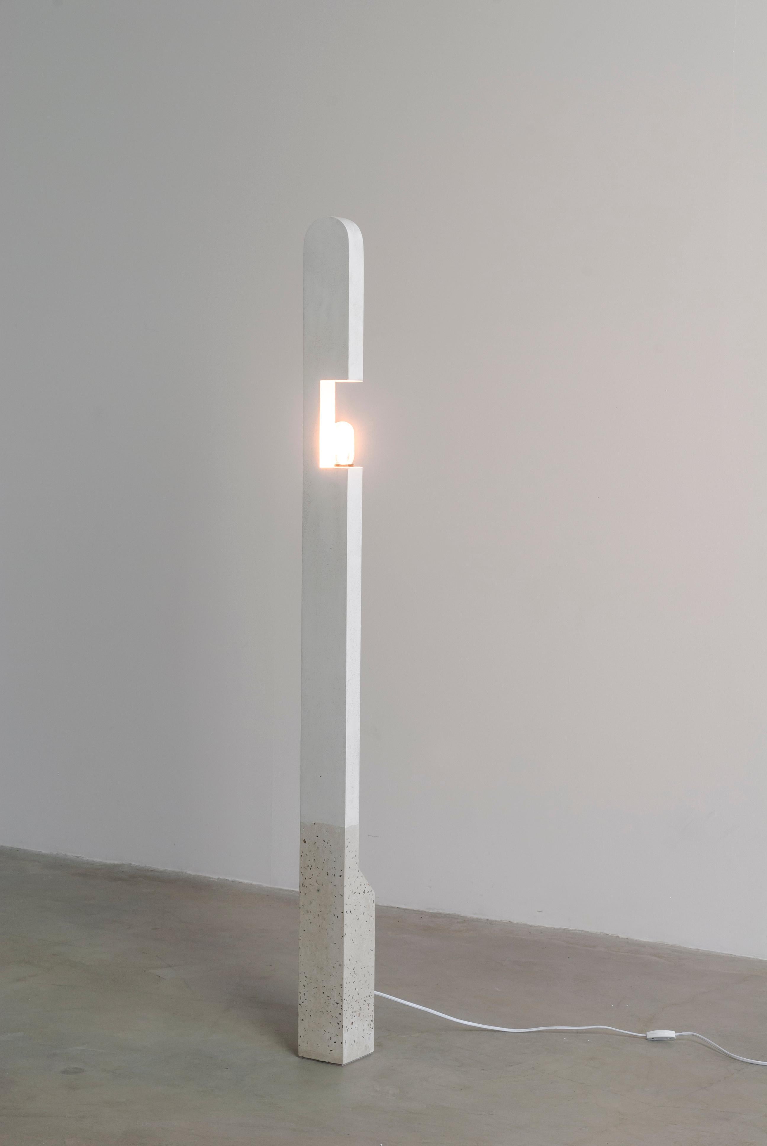 American Pillar Concrete Floor Lamp by Bailey Fontaine, Represented by Tuleste Factory