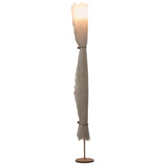 Wrap Floor Lamp in Textile and Steel by Bailey Fontaine