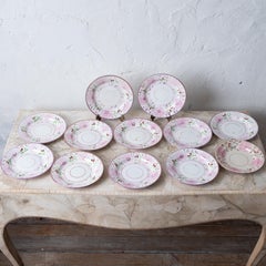 Bailey & Harvey Staffordshire Pink Lustre Saucers - Set of 12