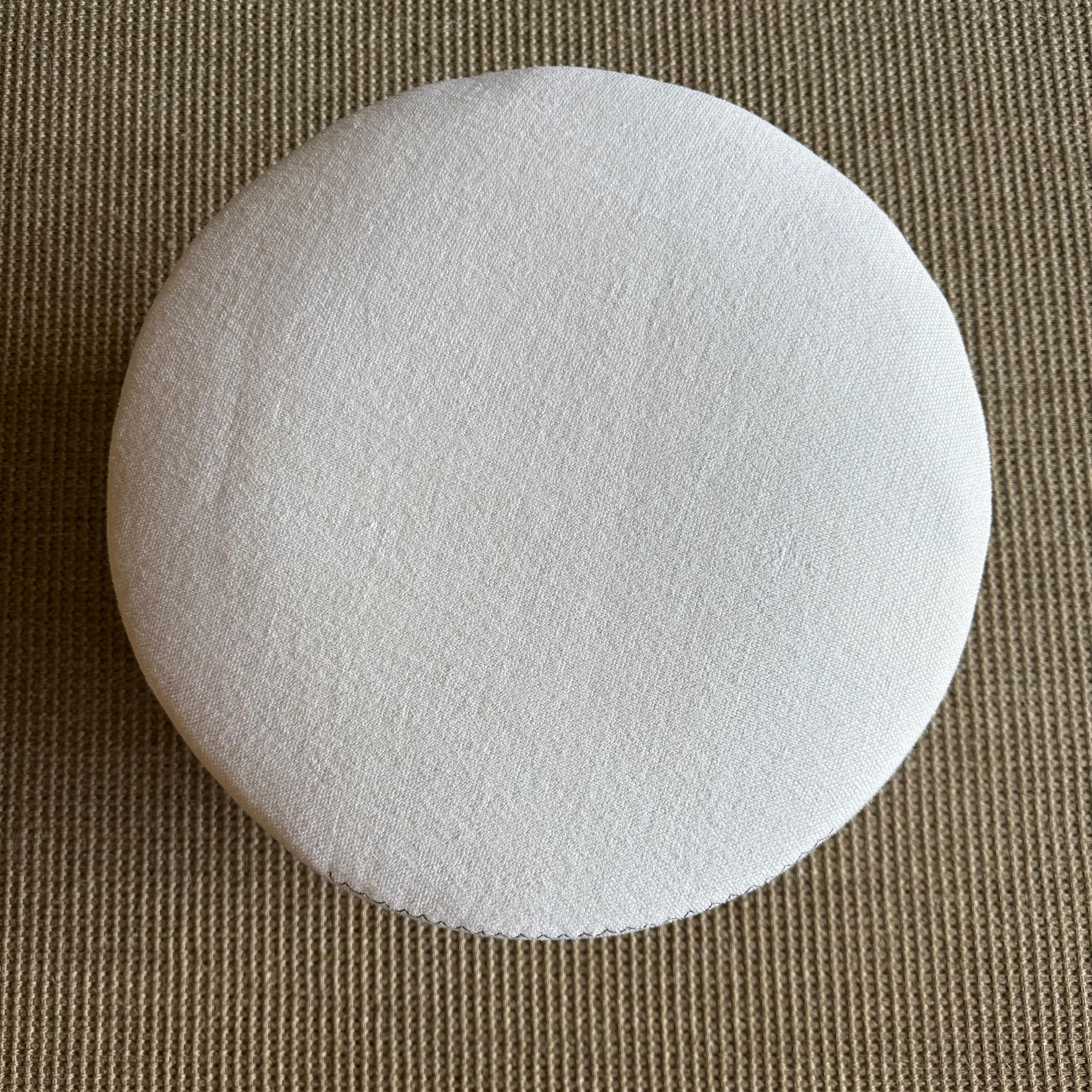 Bailey Natural Hemp Ottoman with Oak Legs en vente 8