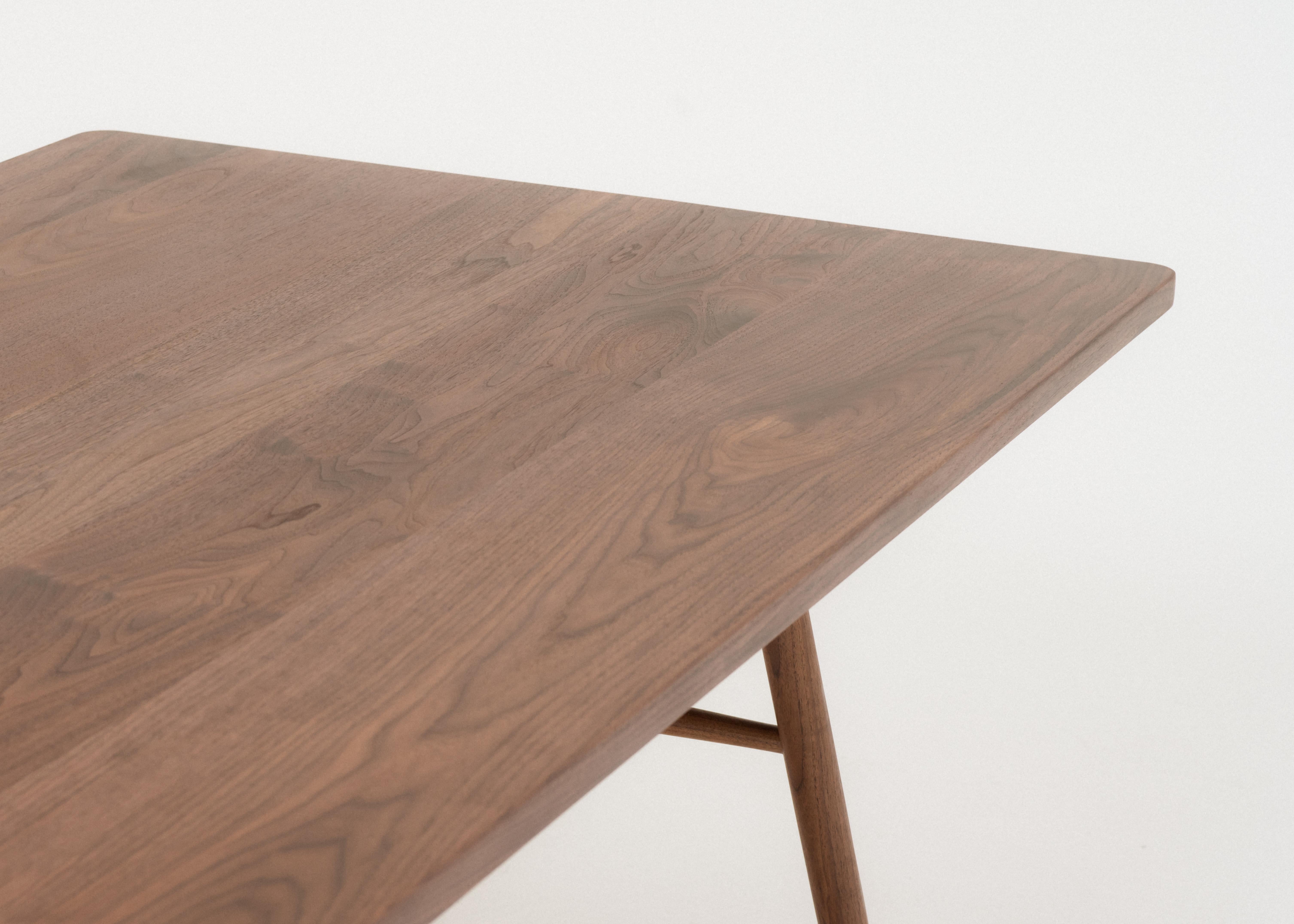 Bainbridge Family Table, Modern Solid Custom Dining Table in White Oak or Walnut 2