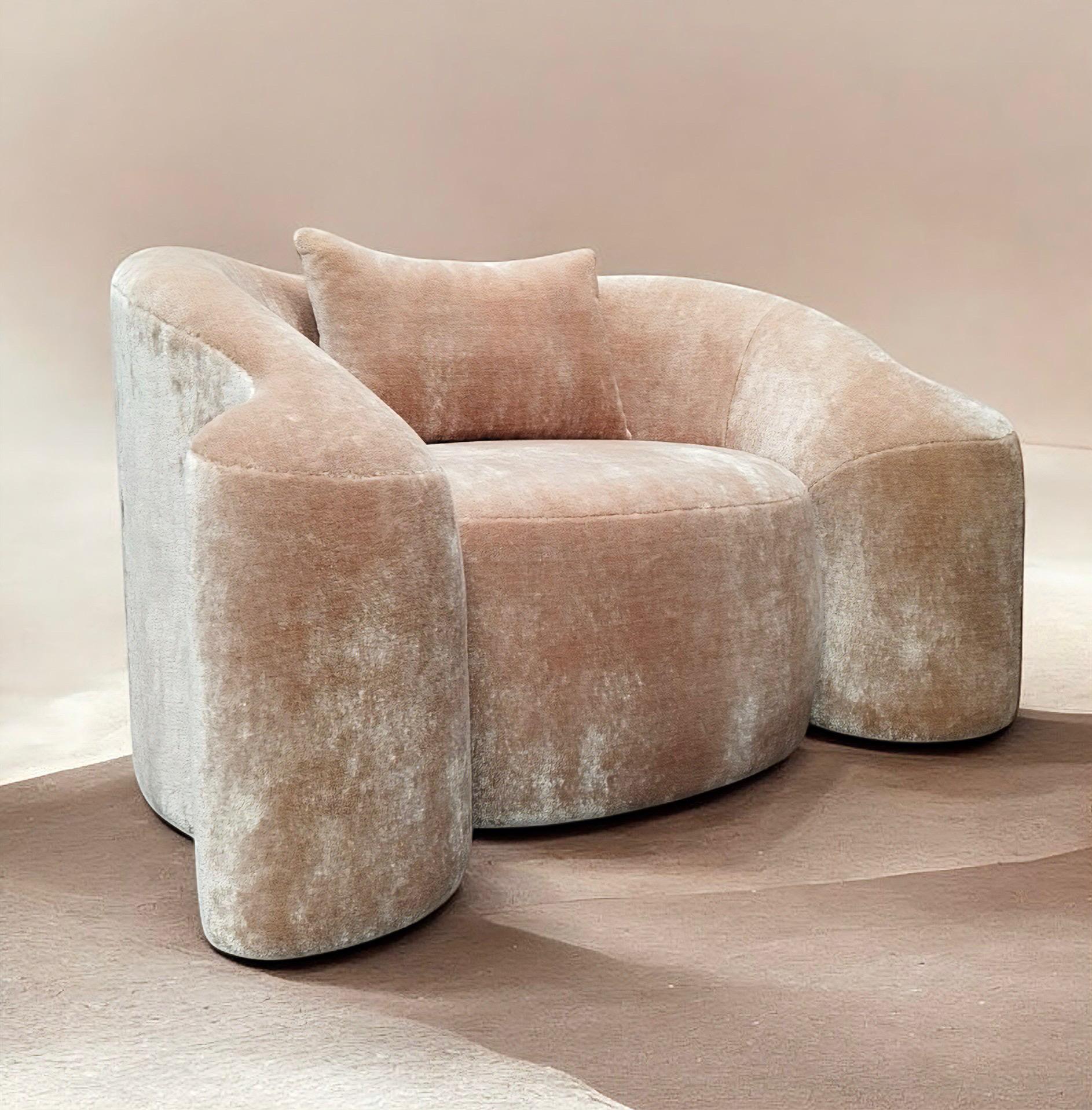 Sillón Baine en tapicería Dedar Milano Karakorum de Jérôme Bugara en Nuevo estado para la venta en Geneve, CH