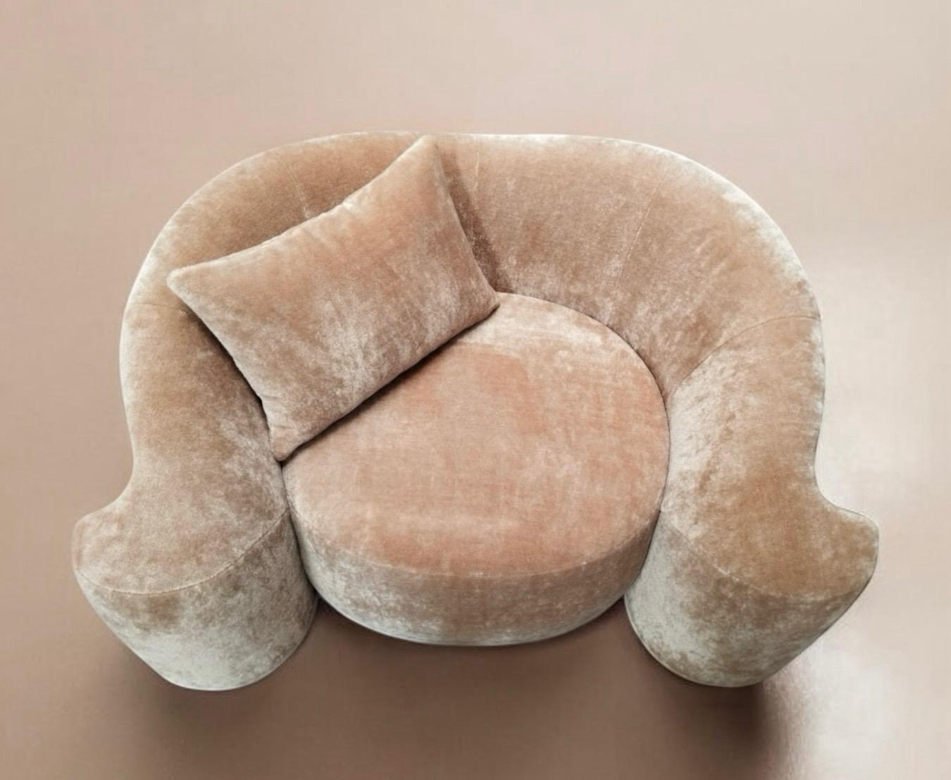 Sillón Baine en tapicería Dedar Milano Karakorum de Jérôme Bugara Siglo XXI y contemporáneo en venta