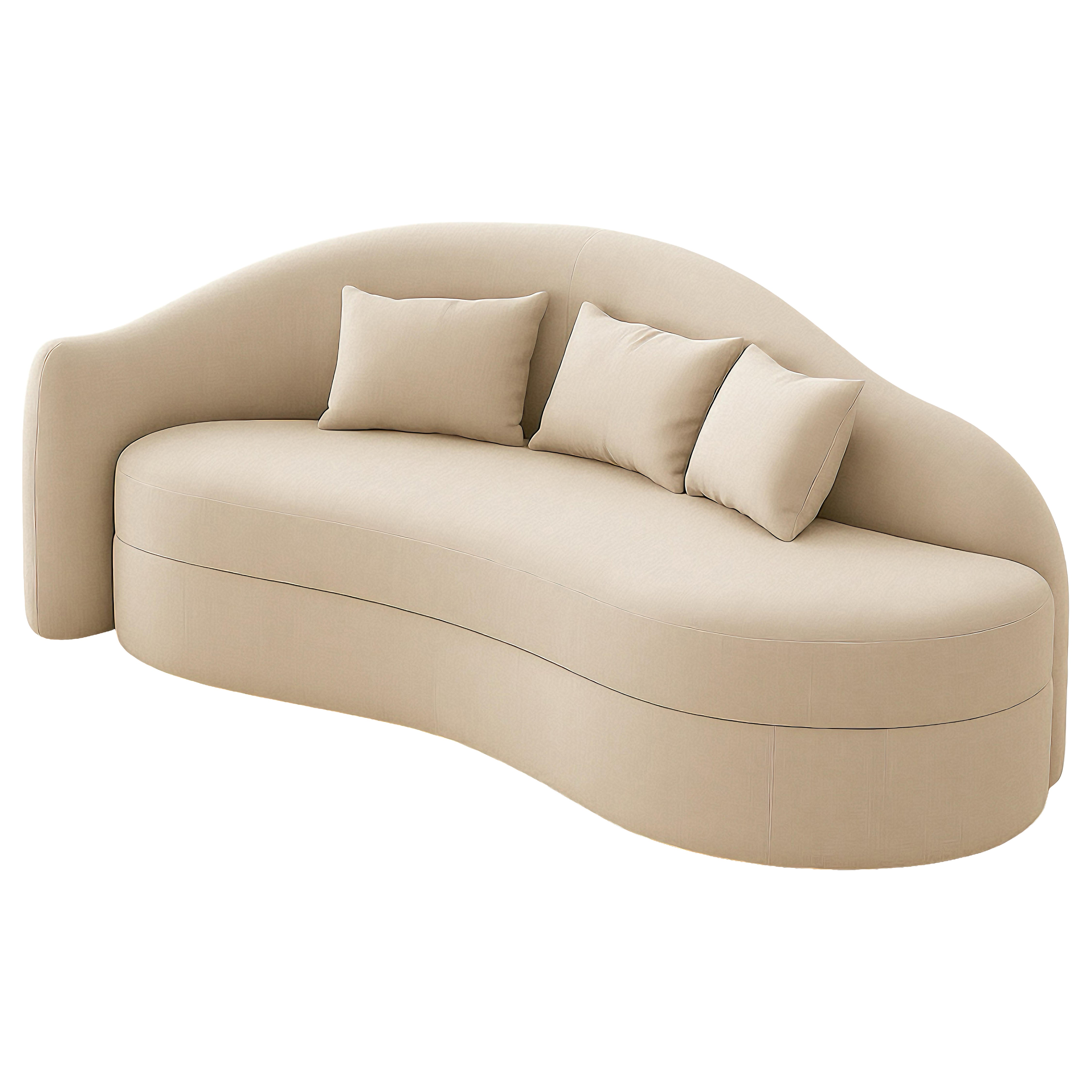 Lit de jour Baine en velours Fischbacher Upholstery by Jérôme Bugara en vente