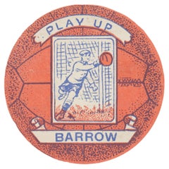 Antique Baines Football Trade Card, Barrow, Play Up