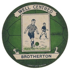 Baines Fußball-Handelskarte, Brotherton, gut ausgerichtet.