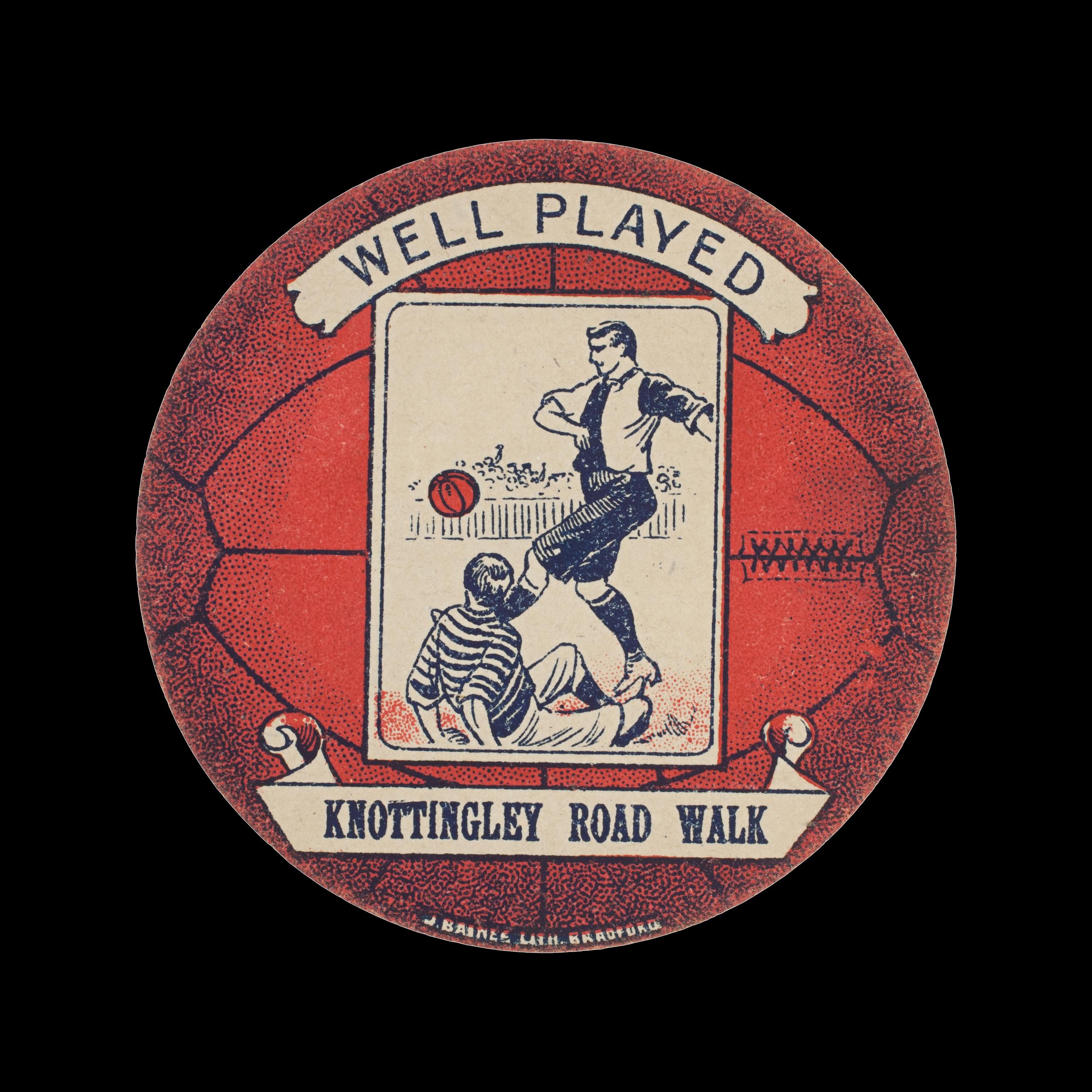 Baines Fußball-Handelskarte, gut ausgeführt, Knottingley Road Walk, gut ausgeführt (Britisch) im Angebot