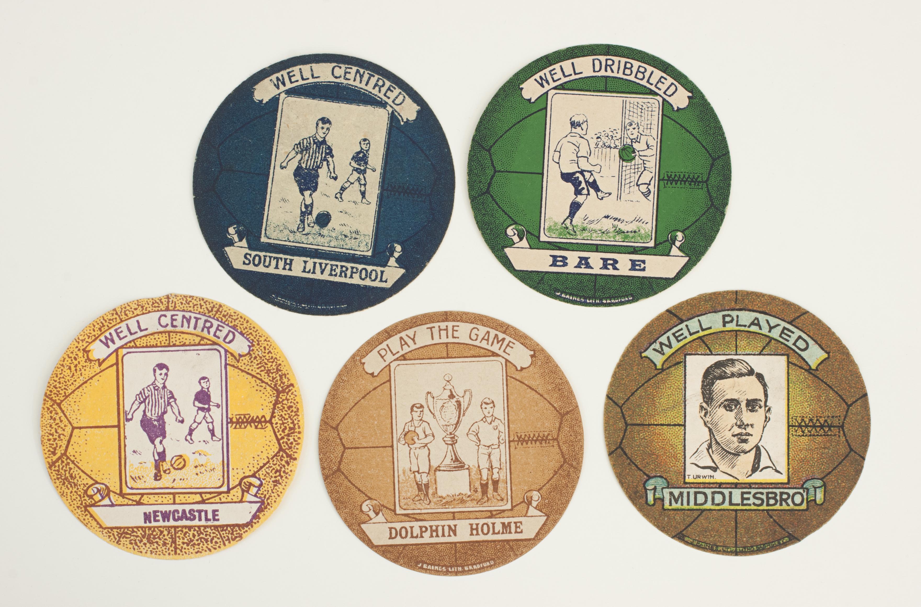 Baines Fußball-Handelskarte, gut ausgeführt, Knottingley Road Walk, gut ausgeführt im Angebot 1