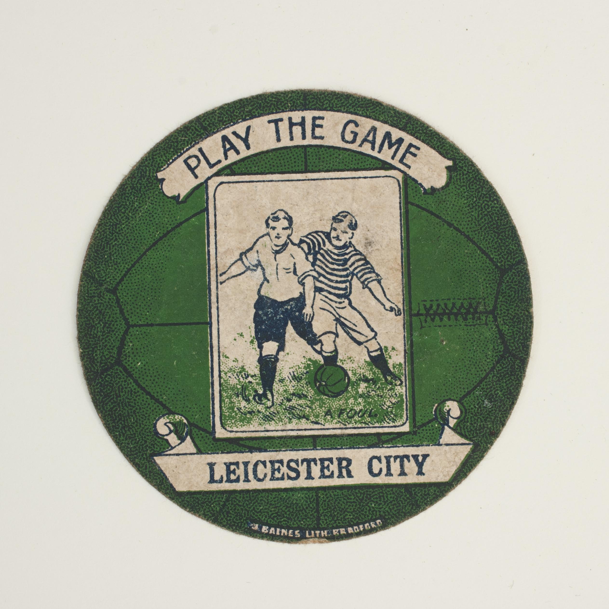 Sporting Art Baines Football Trade Card, Leicester City Play the Game For Sale