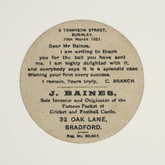 Baines Football Trade Card, South Liverpool