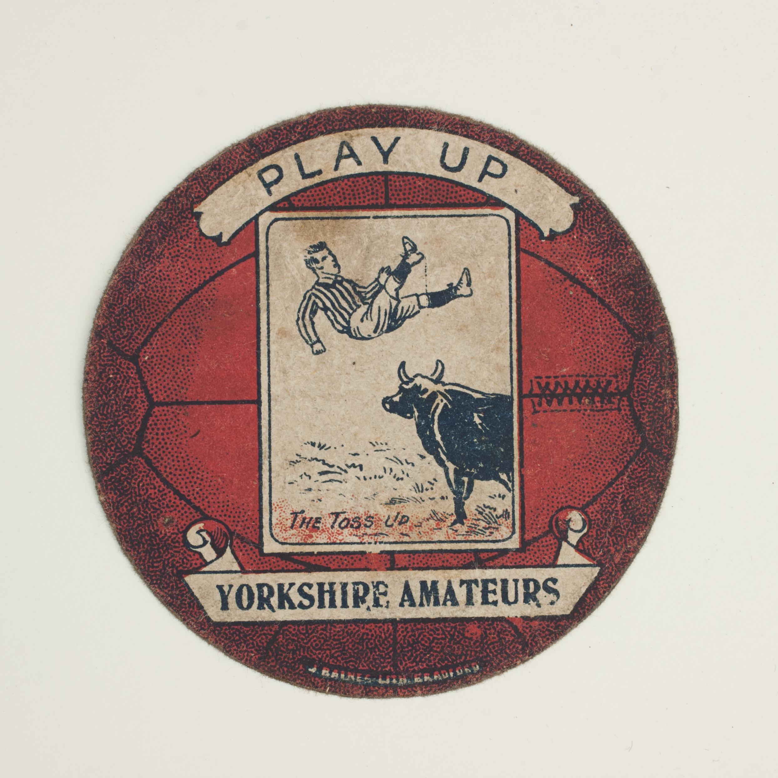 Sporting Art Baines Football Trade Card, Yorkshire Amateurs Play Up For Sale