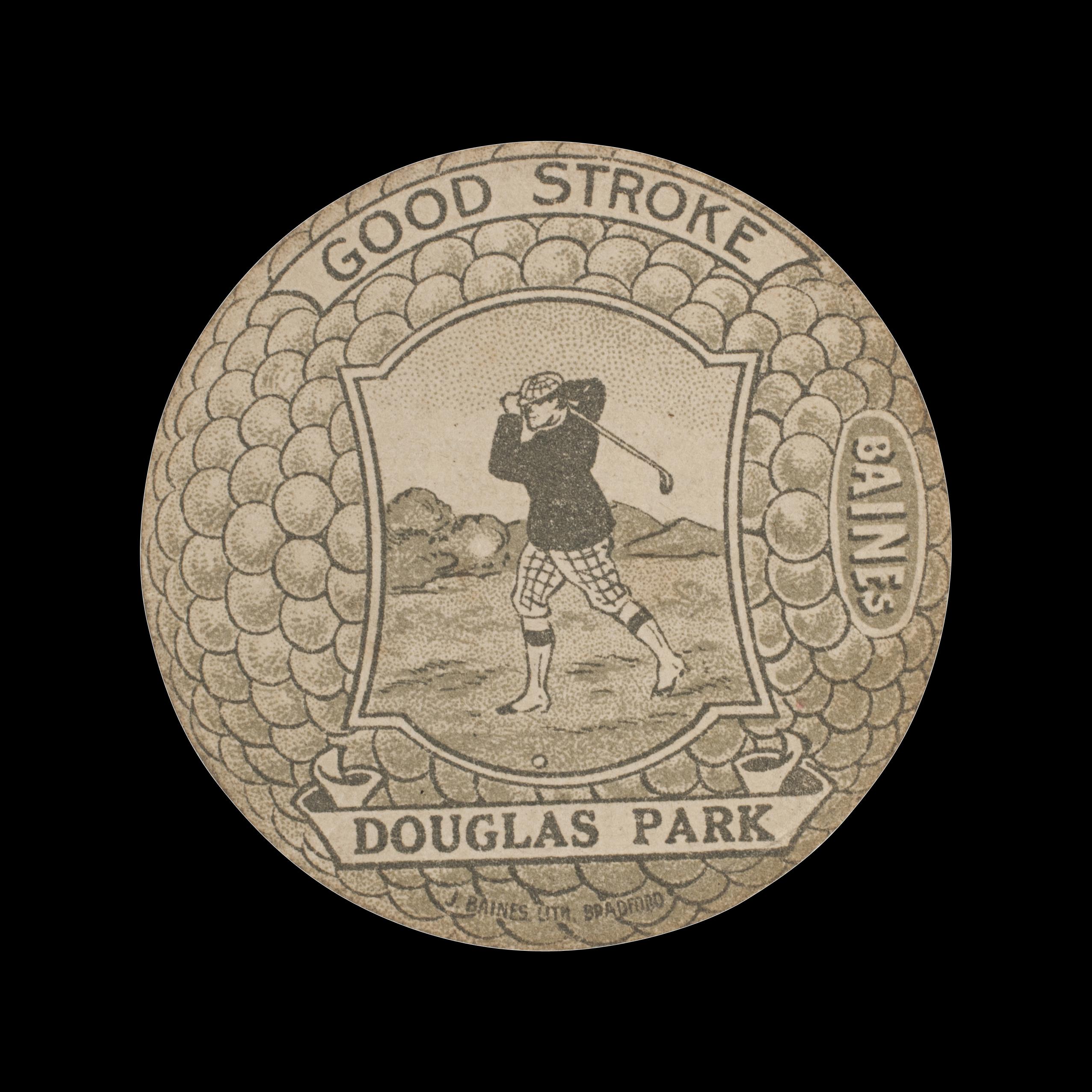 British Baines Golfing Trade Card, Douglas Park