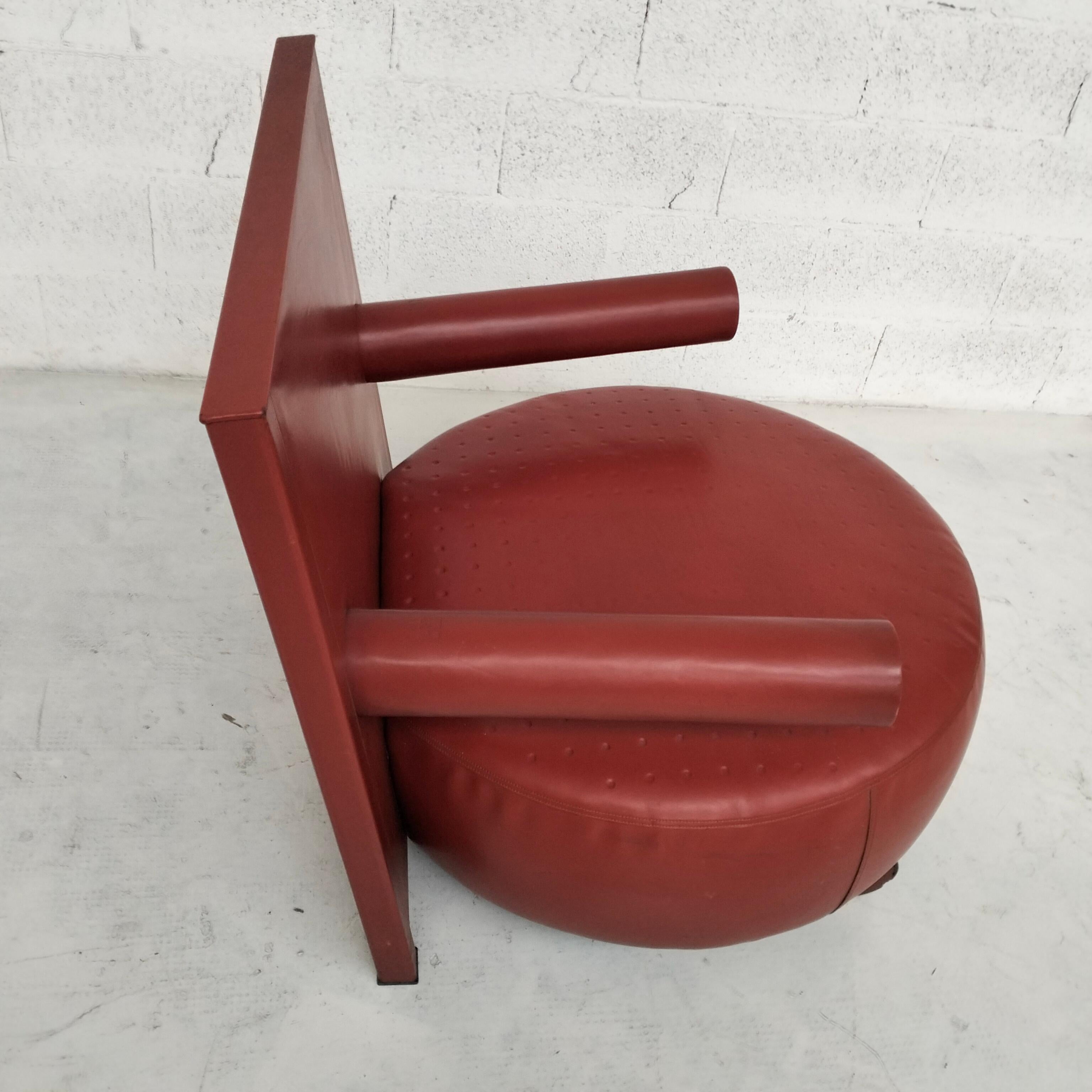 Baisity leather armchair by Antonio Citterio for B&B Italia - 1980’s For Sale 5