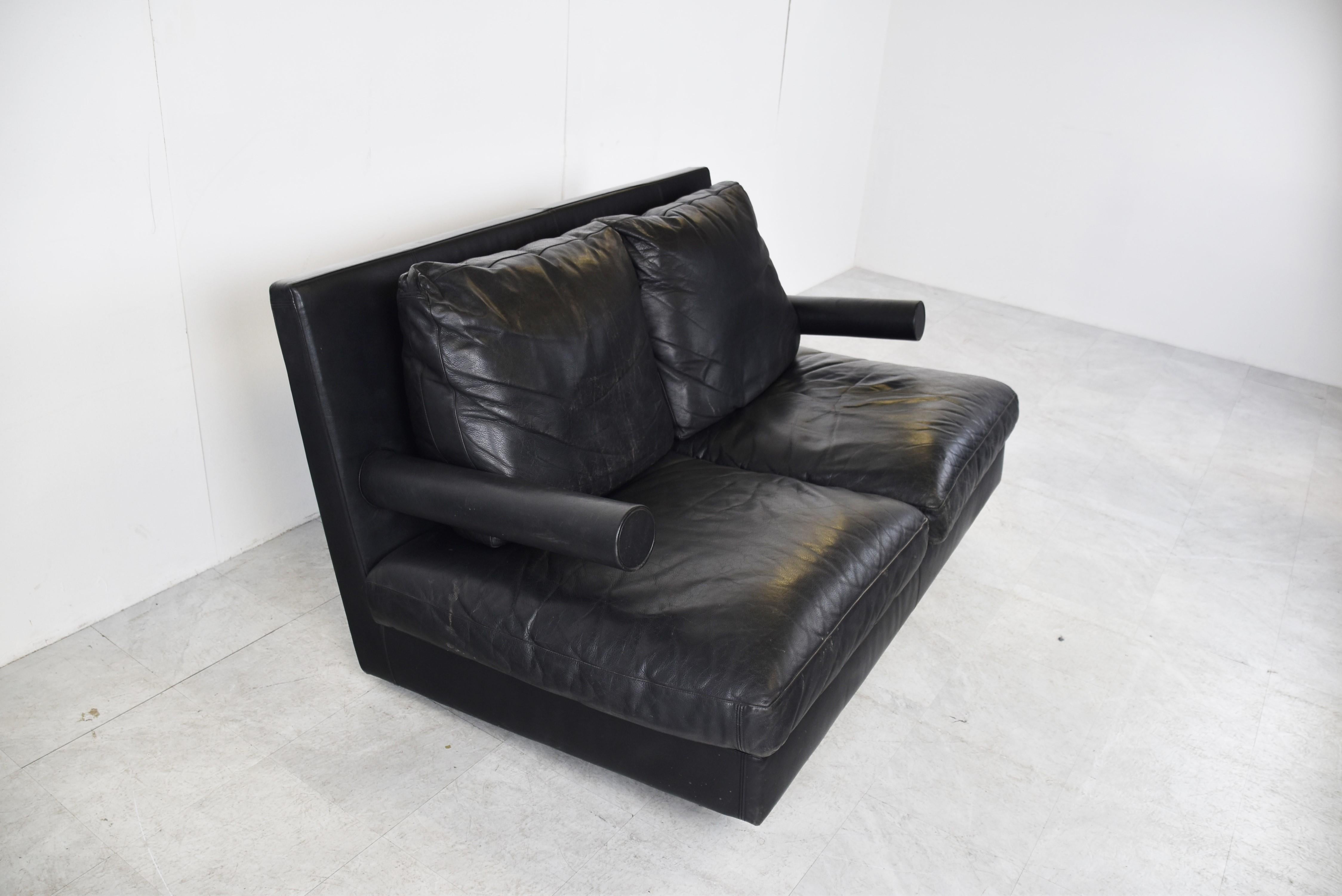 Leather Baisity Sofa by Antonio Citterio for B&B Italia, 1980s For Sale
