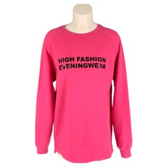 BAJA EAST Size L Pink Cotton Graphic Crew-Neck Pullover