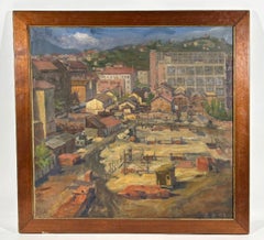Bajcsiz SILINSZKI (XXe)"Ban Evike [Chez Evike]"Huile sur toile, signée et datée