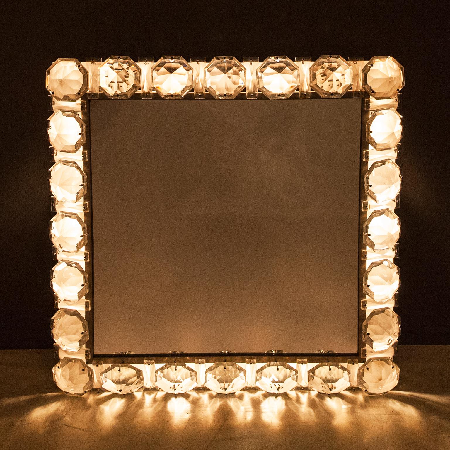 Austrian Bakalowits Backlit Mirror Austria, 1960s For Sale