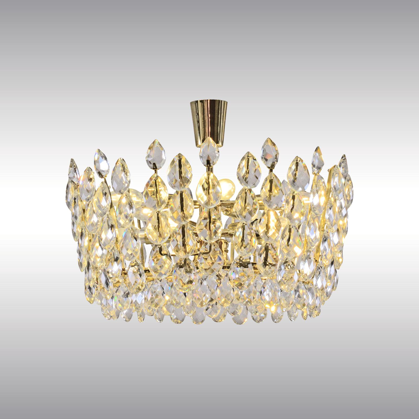 Original Bakalowits Crystal Glass Chandelier Mid Century Modern 1960ies (Moderne der Mitte des Jahrhunderts)