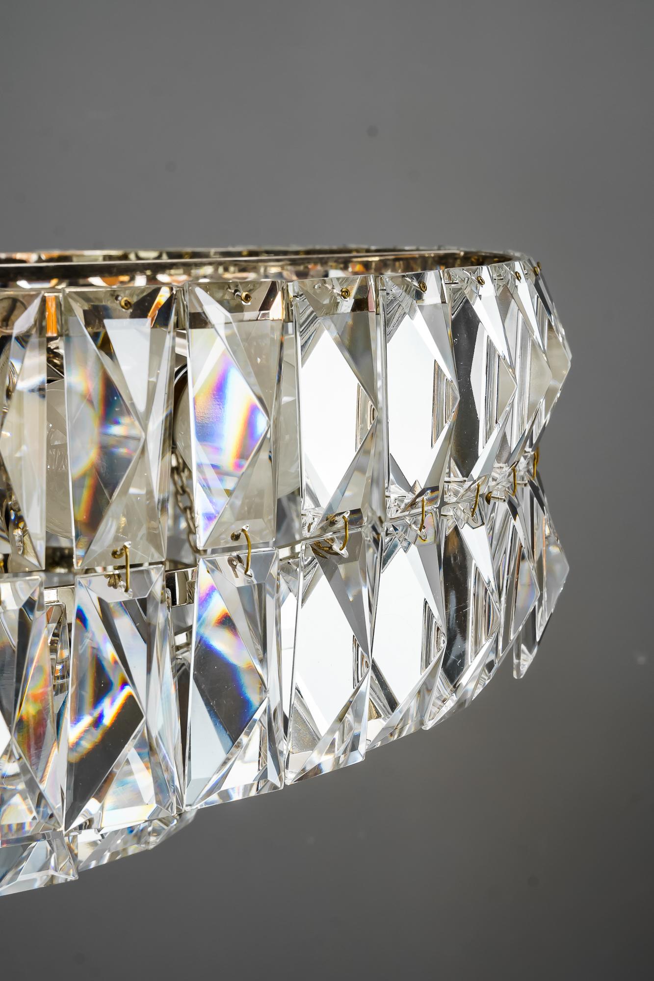 Plated Bakalowits Chandelier, around 1950s For Sale