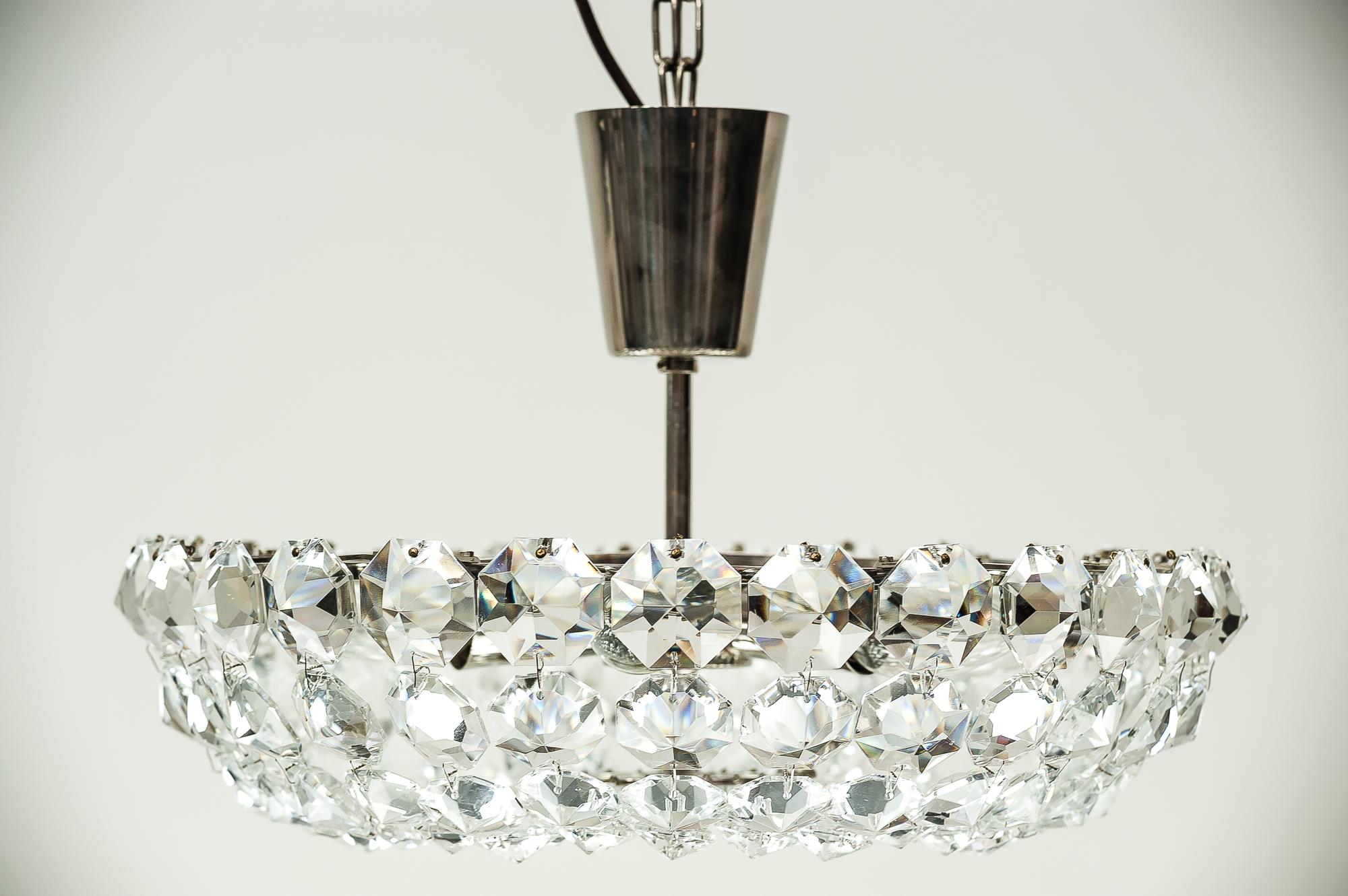 Mid-20th Century Bakalowits Chandelier in Chrome, 1950s For Sale