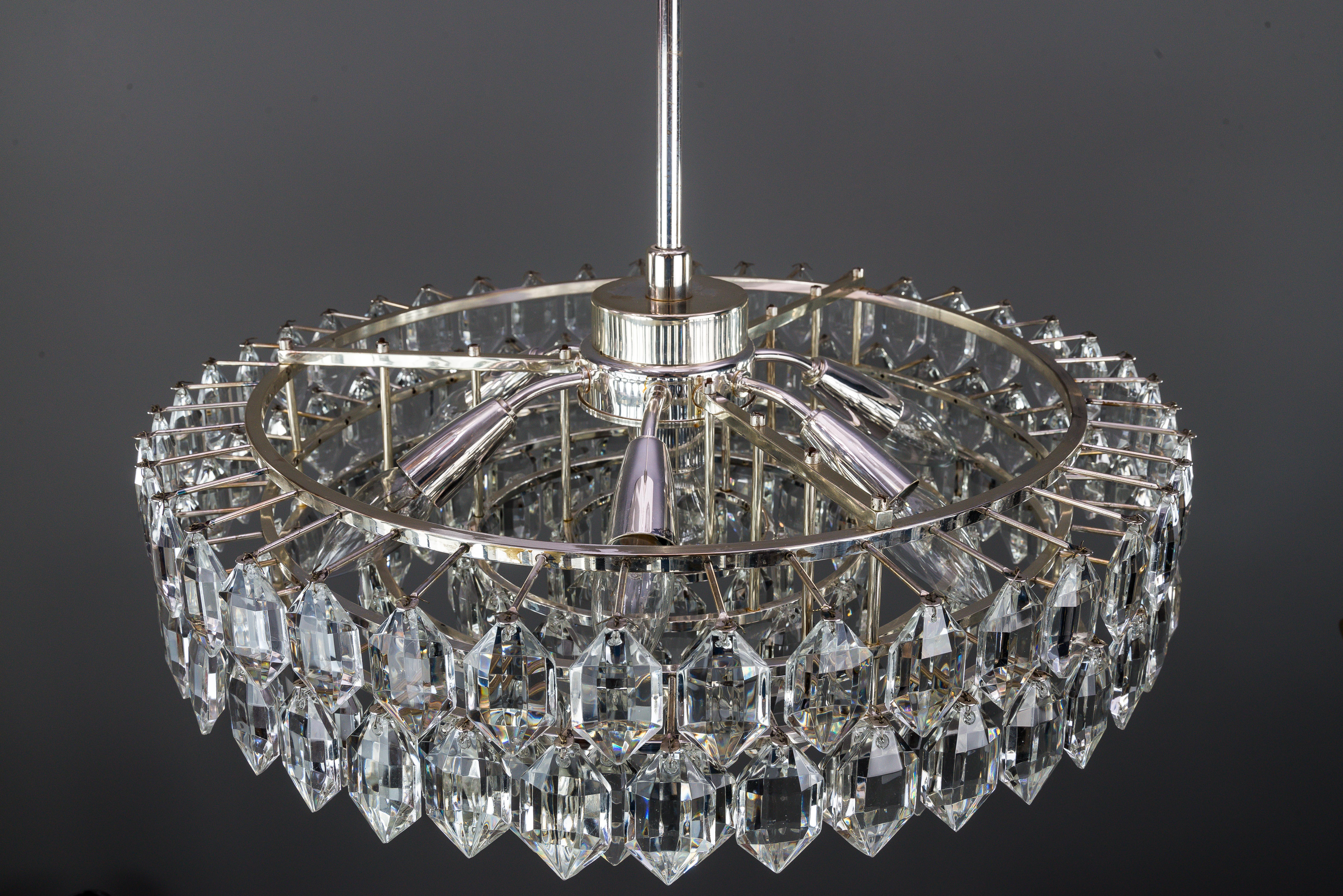 Bakalowits Chandelier Silver Plated, circa 1960s 3